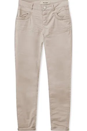 Mos Mosh Naomi Treasure Pant Bottoms Jeans Slim Beige