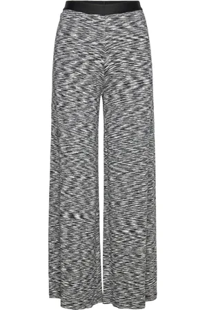 Mads Norgaard 2X2 Cotton Space Veran Pants Bottoms Trousers Wide Leg Black