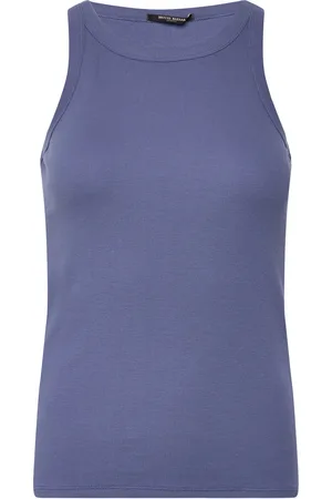 Bruuns Bazaar Katybb Rib Tank Top Tops T-shirts & Tops Sleeveless Blue