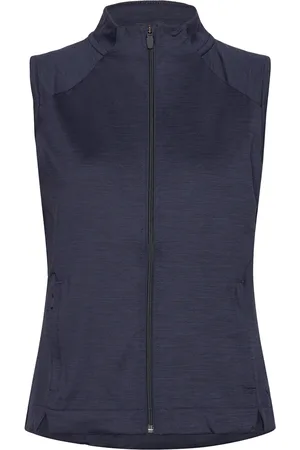 PUMA W Cloudspun Heather Full Zip Vest Sport Quilted Vests Navy