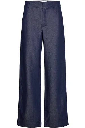 mbyM Madelyn-M Bottoms Trousers Wide Leg Blue