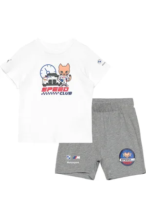 PUMA Bmw Mmw Toddler Shortsleeve Set Sport Sets With Short-sleeved T-shirt White
