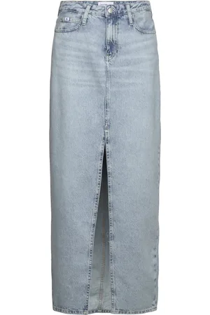 Calvin Klein Maxi Skirt Langt Skjørt Blue