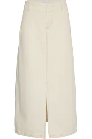 MSCH Mschphelina Ida Hw Denim Skirt Langt Skjørt Cream