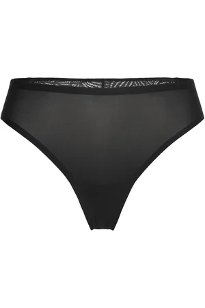 Chantelle Softstretch Tanga Lace Designers Panties Thong Black
