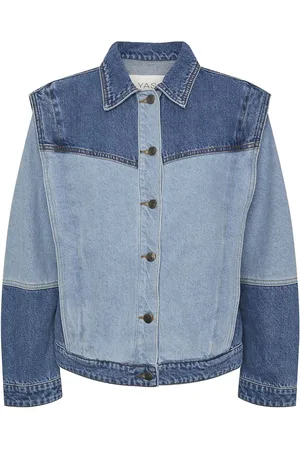 Y.A.S Blocka Ls Denim Jacket S. Dongerijakke Denimjakke Blue