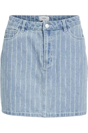 Object Objsali Hw Denim Mini Skirt 131 Kort Skjørt Blue