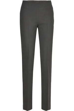 MANGO Trousers With Side-Zip Hem Bottoms Trousers Slim Fit Trousers Grey