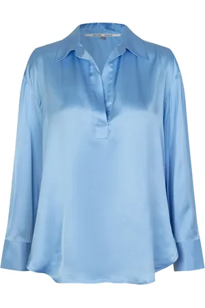 Second Female Galla Blouse Tops Blouses Long-sleeved Blue