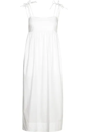 Ganni Cotton Poplin Designers Knee-length & Midi White