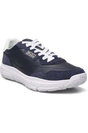 Ralph Lauren Spa Racer 100 Leather-Suede Sneaker Lave Sneakers Navy
