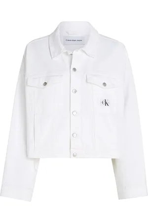 Calvin Klein Relaxed Denim Jacket Dongerijakke Denimjakke White