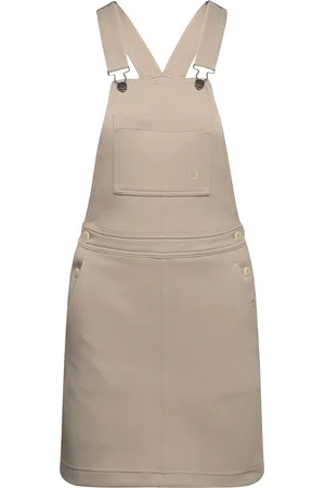 Converse Chevron Salopette Sport Short Dress Beige