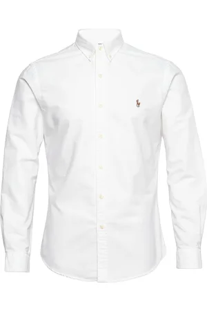 Ralph Lauren Slim Fit Oxford Shirt Tops Shirts Business White
