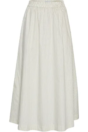 MSCH Mschwilhelmina Skirt Stp Knelangt Skjørt White
