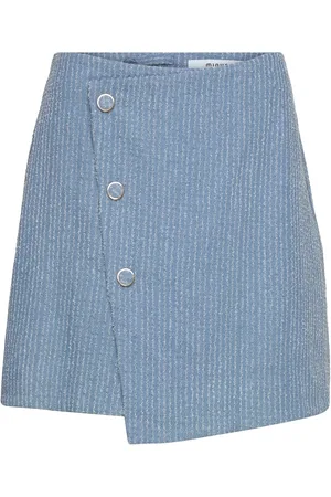 Minus Msvelmia Short Skirt Kort Skjørt Blue