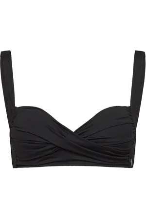 Panos Emporio Medea Solid Top Swimwear Bikinis Bikini Tops Push-up Bikinitops Black