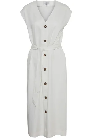 B YOUNG Byilini Dress - Knelang Kjole White