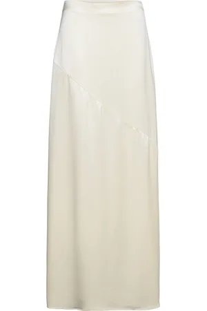 By Malina Alexis Diagonal Seam Maxi Skirt Designers Maxi Cream