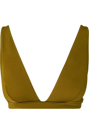 Understatement Plunge Bikini Top Swimwear Bikinis Bikini Tops Triangle Bikinitops Khaki Green
