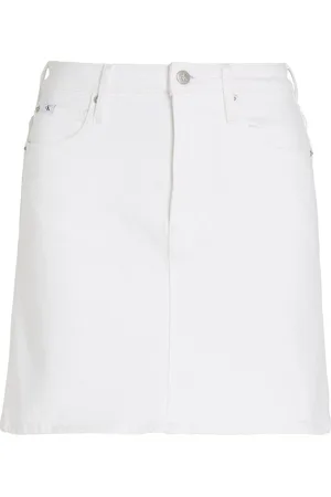 Calvin Klein Hr A-Line Mini Skirt Kort Skjørt White