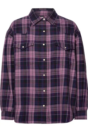 Lee Seasonal Western Shirt Tops Shirts Long-sleeved Purple