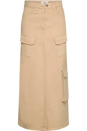 Ivy Copenhagen Ivy-Augusta Utility Maxi Skirt Khak Langt Skjørt Khaki Green