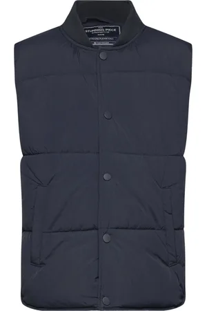 TOM TAILOR Quilted Vest Fôret Vest Navy
