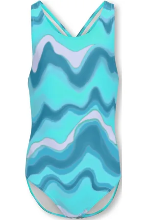 ONLY Koglaura Cross Back Swimsuit Acc Badedrakt Badetøy Blue