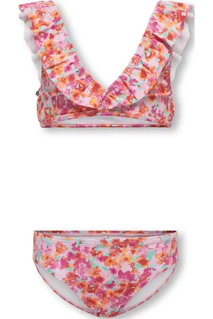 ONLY Kogtikka Frill Bikini Set Acc Bikini Pink