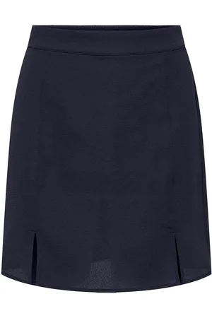 ONLY Onlnova Life Lux Taylor Slit Skirt Solid Kort Skjørt Blue