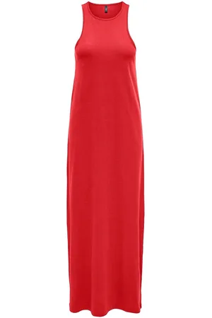 ONLY Onlmay Life S/L Long Dress Box Jrs Maxikjole Festkjole Red