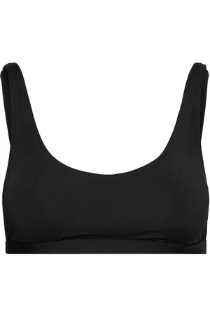 Speedo Gen Solid Scp Nck Bikini Top Sport Bikinis Bikini Tops Black