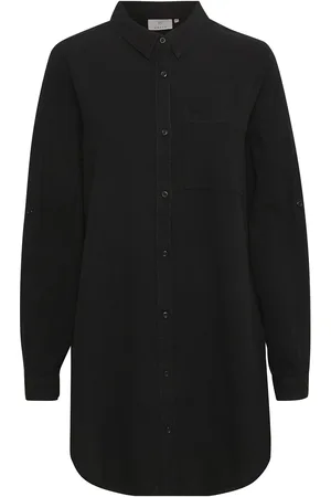 Kaffe Kanaya Shirt Tunic Tops Shirts Long-sleeved Black