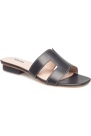 Dune Loupe Flate Sandaler Black