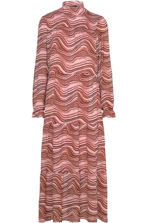 MSCH Mschpanthea Rikkelie Maxi Dress Aop Maxikjole Festkjole Pink