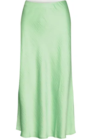 Y.A.S Pastella Hw Midi Skirt - Noos Knelangt Skjørt Green