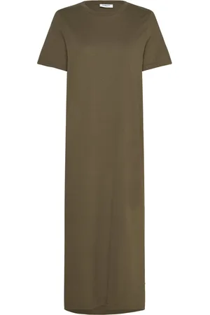 MSCH Mschliv Organic Ss Dress Maxikjole Festkjole Khaki Green