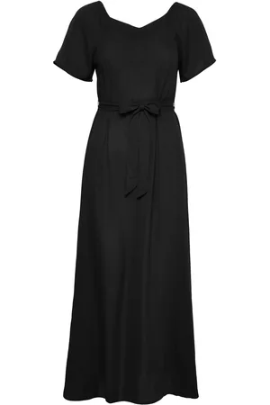 ONLY Onlalma Life Poly Bay Long Dress Solid Maxikjole Festkjole Black