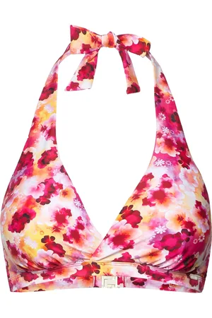 Abecita Maui Halterneck Bikini Bra Swimwear Bikinis Bikini Tops Triangle Bikinitops Pink