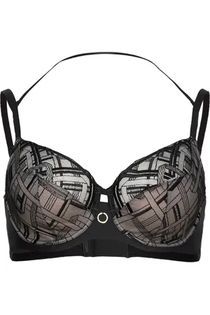 Chantelle Graphic Support Very Covering Underwired Lingerie Bras & Tops Full Cup Bras Black