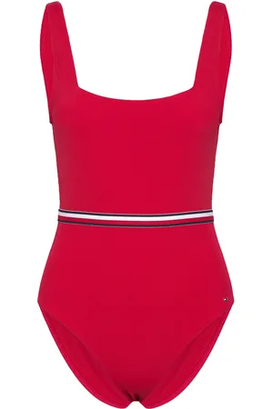 Tommy Hilfiger Square Neck Piece Badedrakt Badetøy Red