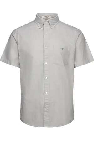 GANT Reg Classic Oxford Ss Shirt Tops Shirts Short-sleeved Blue