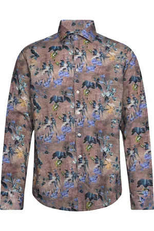 Bruun & Stengade Bs Graham Casual Modern Fit Shirt Tops Shirts Linen Shirts Brown