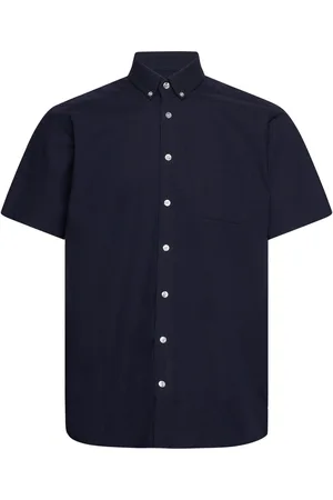 Bruun & Stengade Bs Baugh Modern Fit Shirt Tops Shirts Short-sleeved Navy