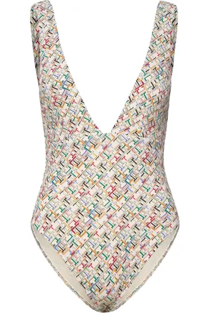 Tommy Hilfiger Plunge Piece Badedrakt Badetøy Cream