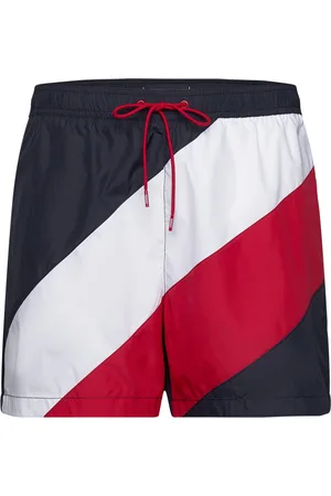Tommy Hilfiger Medium Drawstring Diag Badeshorts Blue