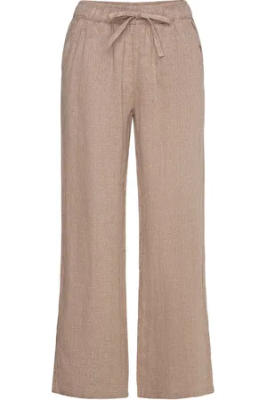 Bruun & Stengade Bs Annette Pants Bottoms Trousers Linen Trousers Brown