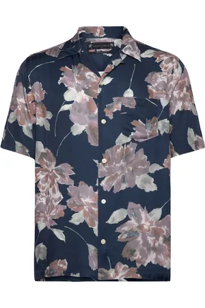 AllSaints Zinnia Ss Shirt Tops Shirts Short-sleeved Blue