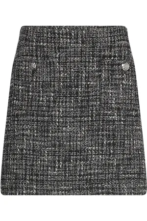 Ralph Lauren Bouclé Pencil Miniskirt Kort Skjørt Black